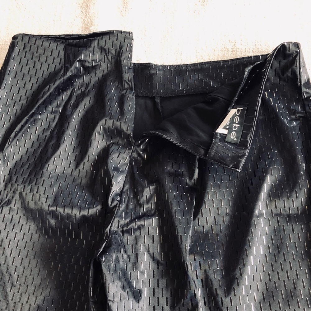 Bebe Shiny Wide Leg Trousers - Picture 5 of 8